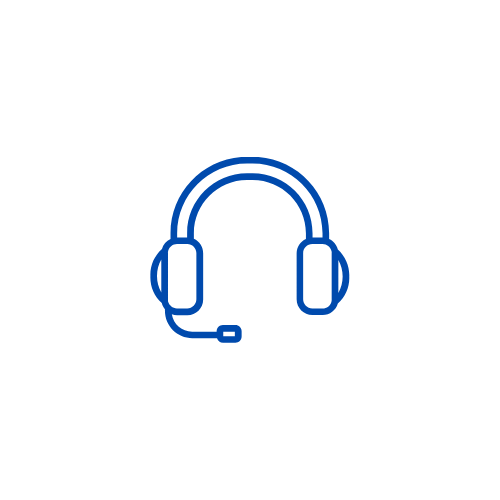 Call center icon representing 24/7 customer support with headset